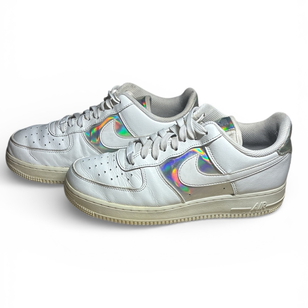 Men’s 10 Nike Air Force 1 Low CJ9704-100 'White Iridescent' Silver